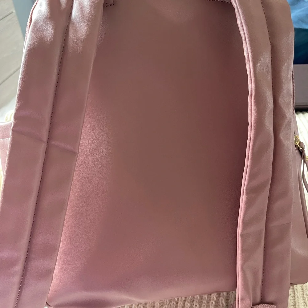 Skip Hop Pink Leather Diaper Backpack
